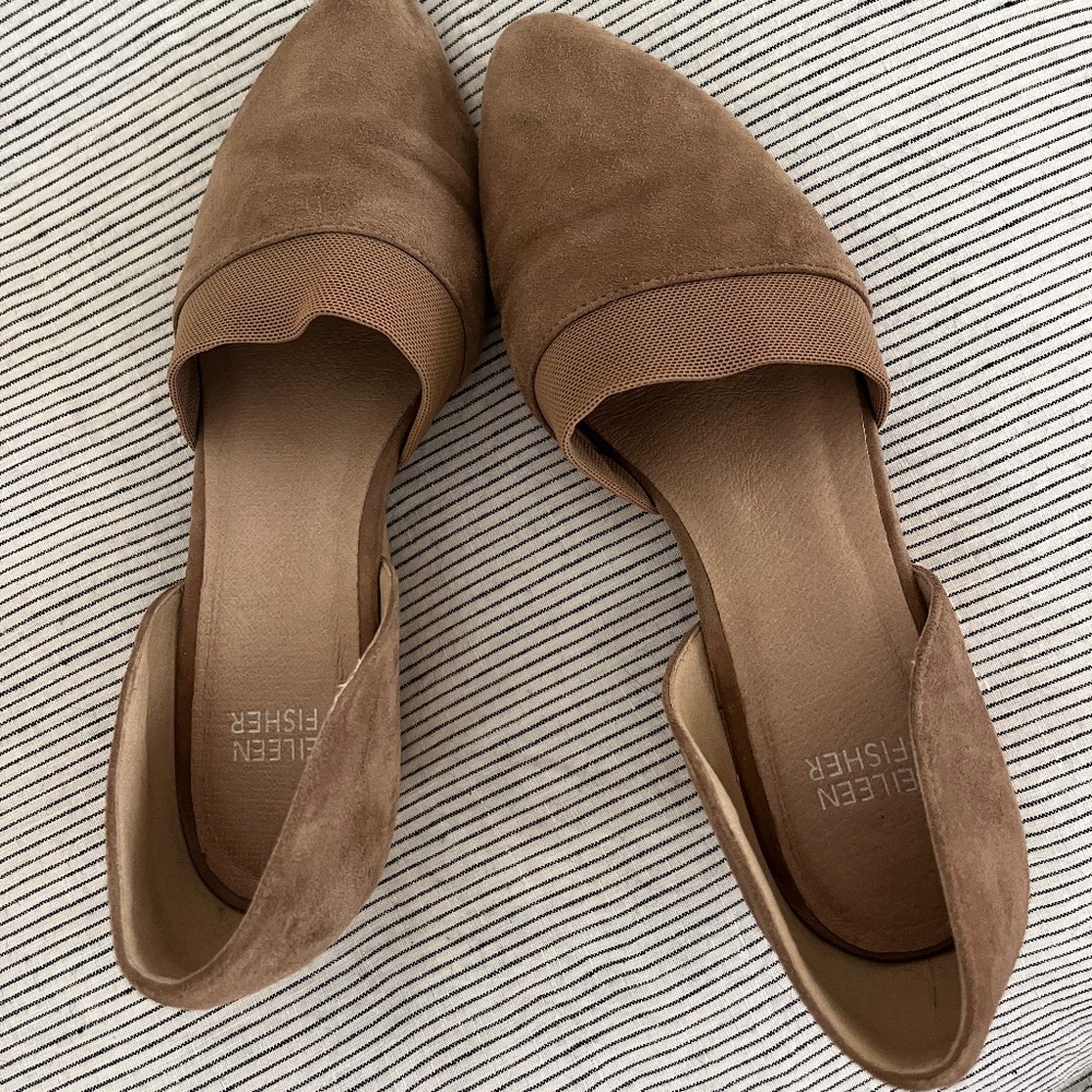 Eileen Fisher Fawn Suede Wedges